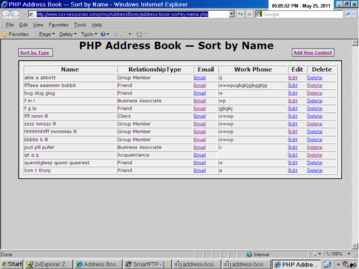 Address Book Sort Contacts By Name